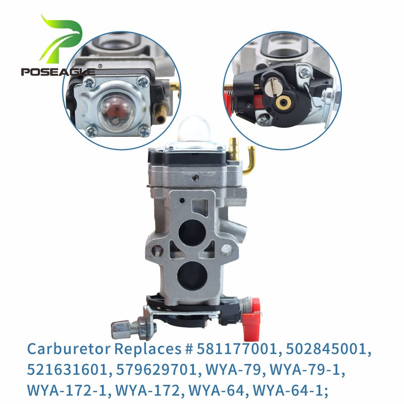 POSEAGLE كاربراتير بوزاجل WYA-79 بديل لهوسكفارنا 502845001، 581177001، 505183101، والبروا WYA-79، WYA-44، WYA-56 لهوسكفارنا 150BT، 350BT وريدماكس EBZ8500، EBZ8500RH، EBZ8000، EBZ7001 منفاخ أوراق - Image 3